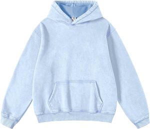 Sweat-shirt d'hiver personnalisé vierge, coupe oversize, effet délavé, en coton épais, style streetwear vintage, service OEM - Product Image 5