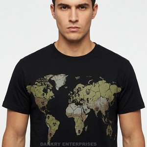 Camiseta Gráfica Amarilla para Hombre con Estampado de Señal de Advertencia Personalizada, Camiseta Urbana de Algodón Peinado de Alto Gramaje, Camisa Casual para Hombre, Suministro al por Mayor - Product Image 4