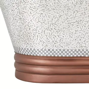 Bañera de Lujo Hecha a Mano con Acabado en Níquel y Cobre, Bañera de Hidromasaje Doble de 71 Pulgadas con Pedestal Independiente y Drenaje BN - Product Image 6