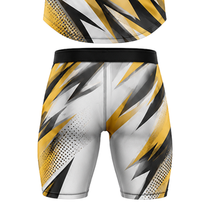 Ensemble Maillot et Short de Football à Capuche 7v7 pour Équipes Jeunes Garçons, Sans Manches, Imprimé Angulaire, Uniforme Personnalisable avec Nom et Numéro du Joueur par Sublimation - Product Image 6
