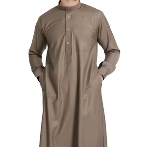 Túnicas Tradicionales para Hombre 2026, Ropa Islámica de Alta Calidad, Tallas Grandes, Algodón Transpirable, Cuello Alto, Largo hasta el Tobillo - Product Image 4