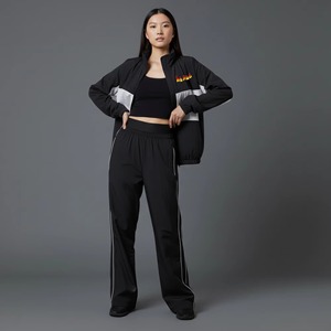 Nouvel ensemble 2 pièces pour femme, 100% coton, hiver, uni, bicolore, streetwear, épaules tombantes, respirant, léger, hip hop - Product Image 1