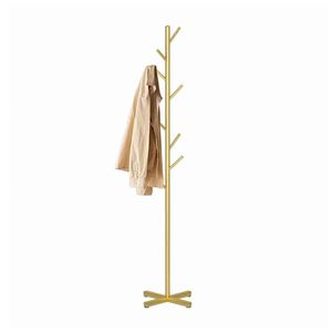 Golden Metal Freestanding Heavy-Duty Clothing Rack with Marble Base Multipurpose Coat <b>Stand</b> for Garments Bedroom <b>Hat</b> Hangers - Product Image 1