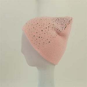 Bonnets en tricot jacquard à imprimé numérique couleur unie 100% acrylique chauds à revers pour bonnets tricotés personnalisés - Product Image 5