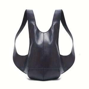 <b>Leather</b> Drawstring <b>Backpack</b> <b>Men</b> Casual Daypack Genuine <b>Leather</b> Shoulder Bag Lightweight Storage Pack Travel School Bag Custom - Product Image 5