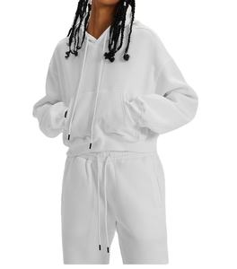 Women's Outdoor Crop <b>Top</b> Hoodie Set Women's Multi-color Solid Color Blank Hoodie Set 2026 - Product Image 2