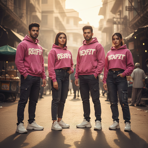 Sweat à capuche personnalisé OEM Rexfit Sports, streetwear, coton lourd, délavé à l'acide, broderie effet soleil. - Product Image 4