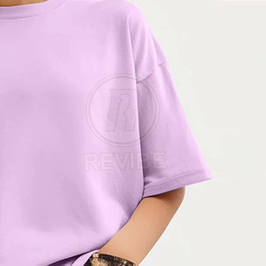 T-shirt en toile décontracté à manches courtes pour femme, coupe ample, couleurs personnalisables et design respirant - Product Image 6