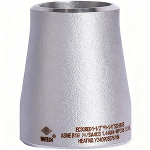 Réducteur excentrique soudé sans soudure en acier inoxydable ASME B16.9 A SA403 304 304L 316 316L haute pression - Product Image 4