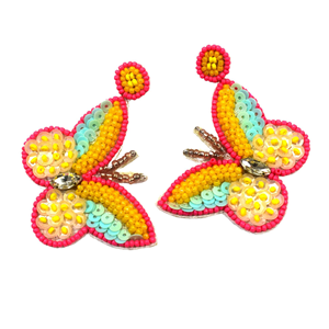 Nouvelles Boucles d'Oreilles Multicolores Brodées à la Main avec Perles de Rocaille, Bijoux Faits Main pour Femmes par MD HANDICRAFTS - Product Image 3