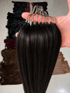 Extensions de cheveux en plumes 100% cheveux humains vierges Remy vietnamiens, alignés sur la cuticule, super double drawn, fabriquées à la machine, à prix abordable - Product Image 6