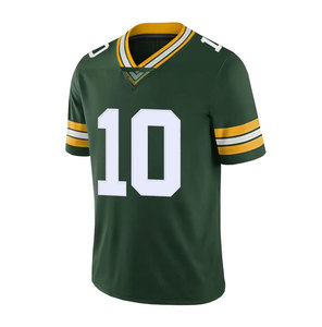 Camiseta Deportiva Verde con Cuello en V para Hombre, Número 10, de Fútbol Americano, de Manga Corta, que Absorbe la Humedad - Product Image 1