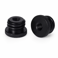 Adaptateur de niveau laser miniature en acier inoxydable usiné CNC, vis 1/4" 3/8" à 5/8", accessoires pour trépied d'appareil photo, pour photographie et vlog