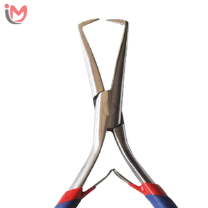 High Quality Durable Stainless Steel Blue Hair Extension Pliers Non-slip <b>Silicone</b> Handle Micro Links Rings <b>Beads</b> - Product Image 2