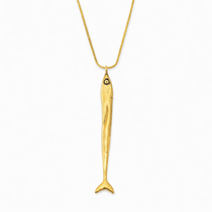 Collier Pendentif Poisson Plaqué Or Unisexe, Bijou Classique Thème Animal, Chaîne en Alliage, Pendentif Tendance - Product Image 2