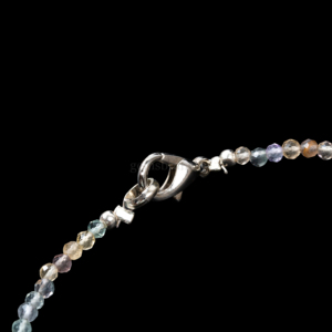Pulsera de cuentas de fluorita natural multifacética, pulsera de piedras preciosas redondas microfacetadas, joyería para mujer, cristal curativo, regalo, cuentas de 2 mm - Product Image 2