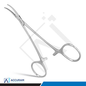 Pinza Hemostática Curva Accuram Micro Halsted 1X2 Dientes, Instrumento Quirúrgico Dental Manual de Acero Inoxidable - Product Image 1
