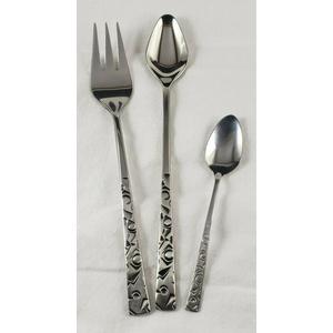 Ensemble de couverts en laiton argenté 3 pièces (cuillère, fourchette, couteau) pour restaurant, événement, fête - Product Image 5