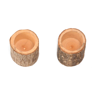 Custom Natural Log Wood Candle <b>Stand</b> Rustic Wood Candle Base Wooden <b>Tea</b> Light Candle Holders - Product Image 4