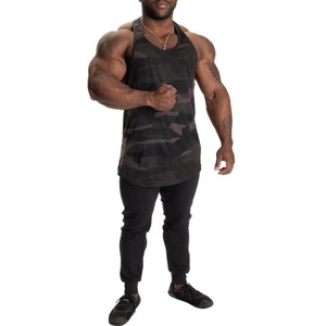 Camiseta Deportiva sin Mangas con Camuflaje para Hombre, Cuello en V, Transpirable, Tejida, Informal, de Verano, Material de Algodón y Poliéster, Ropa Deportiva - Product Image 2