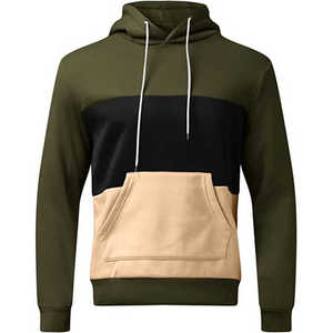 Sweat-shirts pour hommes, dernière mode d'hiver, couleur contrastée, polaire, 100% coton, séchage rapide et respirant, logo de marque personnalisé - Product Image 1