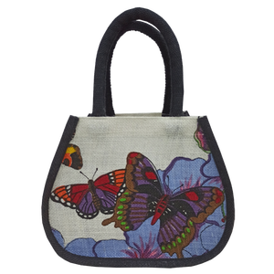 10 sacs fourre-tout en jute imprimés en couleur 20H X 25W X 15G CM sacs à provisions tissés fabriqués au Bengale occidental - Product Image 2