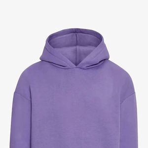 Sweat à capuche unisexe personnalisé en molleton de coton 400 g/m² coupe oversize et courte, avec broderie 3D, en molleton bouclette lourd 420 g/m² - Product Image 2