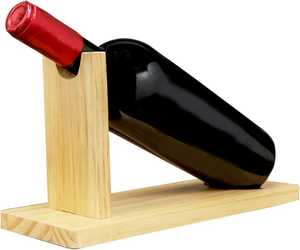 Wooden Wine Bottle Holder Wall Mounted Display Rack Most Selling Sale Wood Wine Bottle Display <b>Storage</b> Rack - Product Image 3