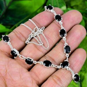 สร้อยคอหินออนิกซ์สีดำรูปไข่ทำมือ เงินแท้ 925 จี้มินิมอล ของขวัญเครื่องประดับสำหรับเด็กและผู้หญิง รับรองโดย IGI คุณภาพดี - Product Image 6