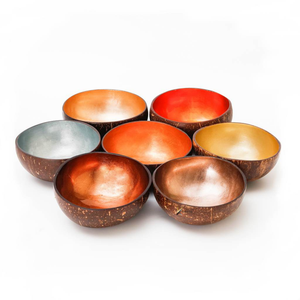 Nouvel ensemble de bols en coque de noix de coco naturelle du Vietnam, écologiques et sculptés à la main, pour salade et céréales, avec cuillère - Product Image 6