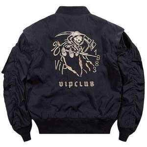 Men's Techwear Tactical Bomber <b>Jacket</b> Streetwear Cargo Windbreaker Urban Punk <b>Gothic</b> Patchwork Outerwear Utility Flight Coat - Product Image 3