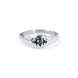 Anillo de Plata de Ley 925 con Cuarzo Transparente Certificado IGI, Estilo Bohemio, con Forma de Estrella, para Mujer, de Heaven Crafts, Venta al Por Mayor - Product Image 1