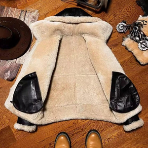 Chaqueta de cuero de oveja genuina personalizada de alta calidad, diseño clásico, ligera y de moda para hombre. - Product Image 6