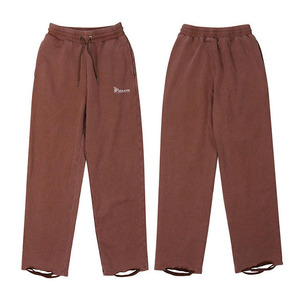 Pantalon de survêtement premium pour homme effet délavé – Joggers en molleton 100 % coton très usé avec impression sérigraphiée - Product Image 3
