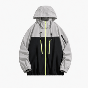 Wholesale Hooded Windbreaker Two-Tone Men’s <b>Jacket</b> 100% Polyester Lightweight Outdoor Casual <b>Zip</b> <b>Up</b> <b>Jacket</b> Custom Logo - Product Image 3