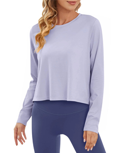 Women Sweatshirt Stylish <b>Crop</b> <b>Top</b> sweatshirts Wholesale Crew Neck Custom Winter Streetwear Fleece Gym Fitness Eco-Friendly - Product Image 1