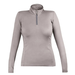 Lightweight High Neck Zip <b>Long</b> <b>Sleeves</b> <b>Base</b> <b>Layer</b> Sports Wear Quick Dry Breathable Polyester/Spandex for Horse Riding Outdoor - Product Image 4