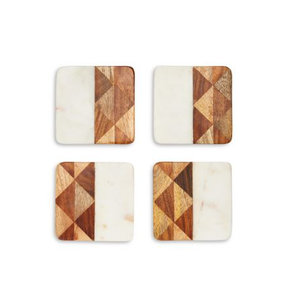 Sous-verres en marbre durables et écologiques, design moderne, lavables pour la salle à manger - Product Image 1