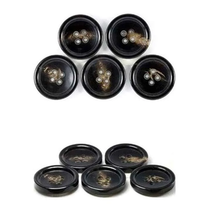 Boutons en corne naturelle de buffle de haute qualité à 4 trous, faits à la main, thème animalier, cadeau d'affaires FAIZA CRAFT Uttar Pradesh - Product Image 6
