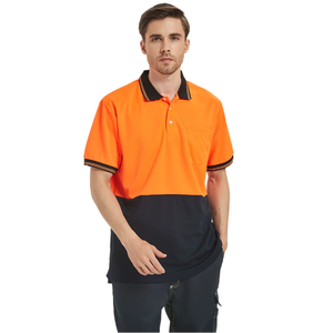 Polo pour homme respirant et à séchage rapide, uniforme de gardien de sécurité, vêtements de travail décontractés, haut léger et doux - Product Image 5