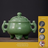 Nouveau brûleur d'encens électrique en céramique de style chinois, diffuseur d'aromathérapie à température réglable pour la maison et la salle de thé