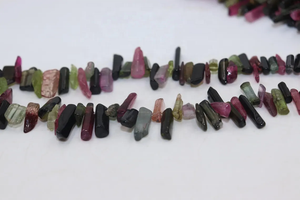 Perles en forme de bâtonnets de tourmaline naturelle brute de 15 à 25 mm en gros avec poids personnalisable pour la fabrication de bijoux - Product Image 5