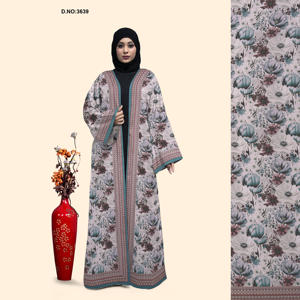 Abaya kimono à imprimé floral tendance, best-seller, pour les vacances à la plage et les tenues de resort, disponible à un prix abordable - Product Image 1