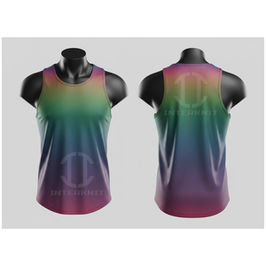 Men's Heat-Transfer Printed Crew Neck 100% Cotton Knitted Breathable Anti-UV Quick Dry Casual Sporty <b>Workout</b> <b>Tank</b> <b>Top</b> - Product Image 2