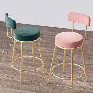 Tabouret de bar moderne de luxe contemporain, revêtement en tissu doux, structure en acier inoxydable durable pour usage domestique, bar et commercial - Product Image 5