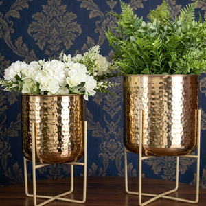 Grandes jardinières d'extérieur - Supports de jardinières en métal anti-rouille et pots pour une belle décoration intérieure - Product Image 2