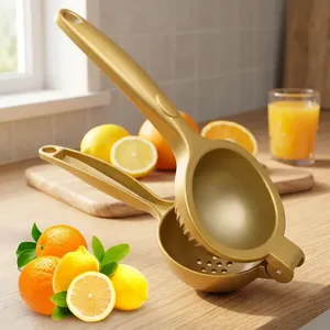 Presse-agrumes manuel en métal doré robuste pour citrons, citrons verts et fruits – Extracteur de jus portatif pour cuisine et cocktails - Product Image 6