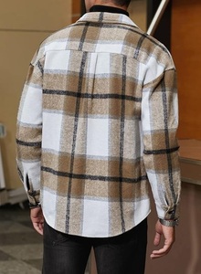 Mens Flannel Plaid Shirt <b>Jacket</b> with Pockets Camp <b>Fleece</b> <b>Lined</b> Shirt Winter Coats Thick Outwear Winter Men Plaid Flannel Shirts - Product Image 2
