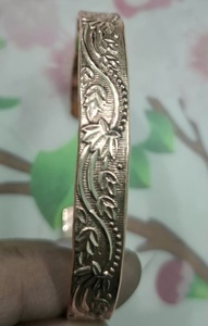 Handmade Pure <b>Copper</b> Fashion Bracelets Unisex Hammered Charm Bracelet Direct Sale - Product Image 3