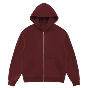 เสื้อฮู้ดซิปผู้ชายสีเขียวเข้มแบบสั่งทำพิเศษ ทรงปกติ ผ้าฝ้าย 100% เสื้อกันหนาวขนแกะ ขายส่ง เสื้อผ้าลำลองแนวสตรีท ขายส่งจำนวนมาก B2B สหรัฐอเมริกา - Product Image 3